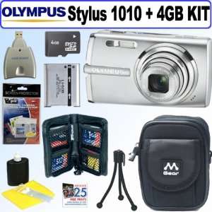   10MP Digital Camera (Silver) + 4GB Deluxe Accessory Kit Camera