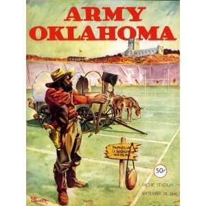  1946 Army vs Oklahoma 22 x 30 Canvas Historic Football 