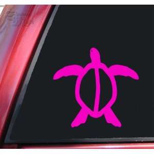 Hawaiian Honu Sea Turtle Hot Pink Vinyl Decal Sticker