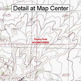 USGS Topographic Quadrangle Map   Playas Peak, New Mexico (Folded 