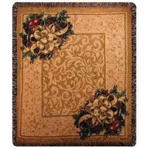   of Gold Shimmer Tapestry Throw Lap Blanket 50 x 60