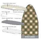 Polder Ironing Board Cover & Pad Heavy (49x18) Retro   #IBC 9549 462
