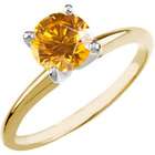 Created Diamonds 4 Prong Classic Solitaire 14K Yellow Gold Ring with 