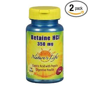  Natures Life Betaine HCL, 350 Mg, 100 Tablets, (Pack of 