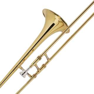 Mendini Gold Lacquered Bb Slide Trombone for School Band +Tuner+Case+ 