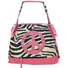 Things2Die4 Black / White Zebra Print Bucket Bag Bright Pink Trim