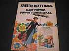 1973 Hefty Trash Garbage Bags Ad Walt Disney Mary Poppins