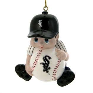   White Sox Little Guy Baseball Player Christmas Ornaments 