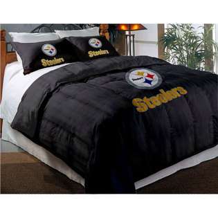   Steelers Applique Full Twin Comforter Set with Shams at 