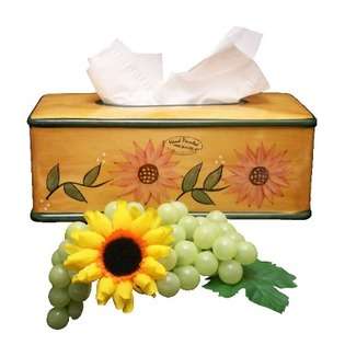 ACK Sunflower Bathroom Tissue Box, Napkin Holder Sunflower Yellow at 