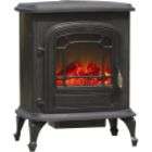   28.37H x 15.56W x 23.09D Stowe Electric Fireplace Stove   Black