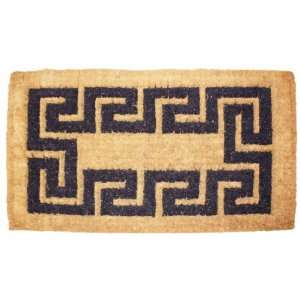 Coco Greek Key 20x33 Doormat (Natural with Black Accent) (1.75H x 20 