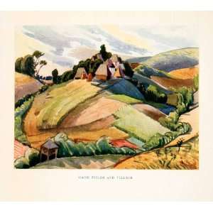  1925 Color Print Maize Corn Agriculture Village Balkan 