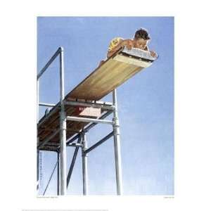  Norman Rockwell   High Dive Giclee