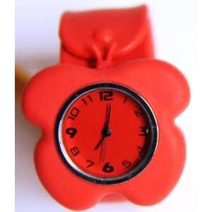  Silicone Slap On Watch   Red Butterfly   Small Everything 