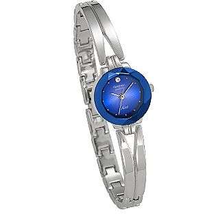   Blue Sapphire Dial, Bangle Band & Diamond Accent  Armitron Jewelry