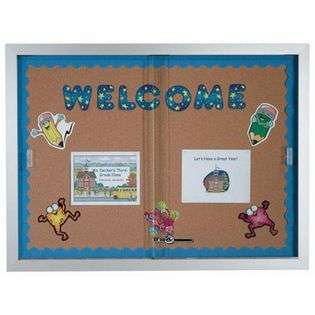   Products Aarco Products SBC3648 Enclosed Bulletin Board Cork with