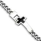 Jewelry Adviser bracelets Stainless Steel Enameled Cross Bracelet 