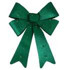  15 Lighted Glittery Green Christmas Bow Decoration   20 Green Lights