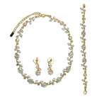  Necklace Earrings Bracelet 3 pcs Set   Wedding Bridesmaid Jewelry Sets