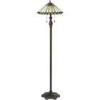 Lite Source Greely Tiffany Style Floor Lamp, Amber