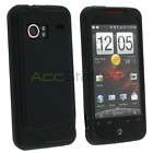 FOR HTC DROID INCREDIBLE VERIZON BLK RUBBER COVER CASE  