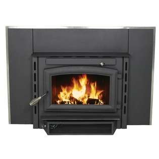   EPA Certified Wood Burning Fireplace Insert in Black 