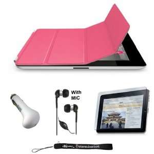  Pink Protective Four Folded Smart Slim Case Cover 