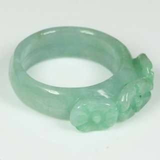   of Flower Size 7.5 Green Ring Grade A Natural Jade Jadeite