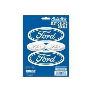   Chroma Graphics Static Cling Decalz Ford Oval Logo Decals: Automotive