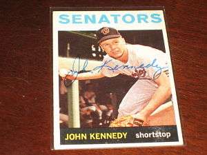 JOHN KENNEDY SIGNED AUTOGRAPH 1964 TOPPS CARD SENATORS  
