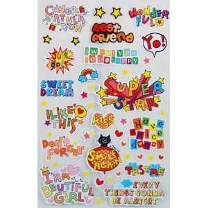  Cute Japanese Writing Stickers (Paper): Toys & Games
