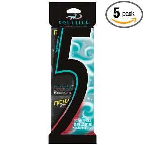 Wrigleys Gum 5   Solstice Sugar Free, 3 15 Pieces Packs (Pack of 5 