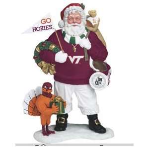  Virginia Tech Hokies Santa Figurine