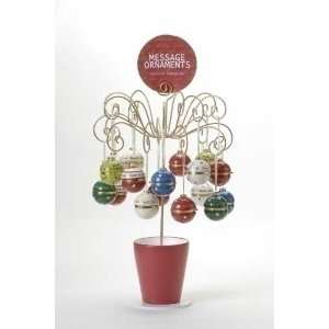  Club Pack of 36 Christmas Message Ornament Porcelain 
