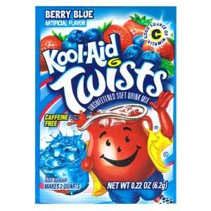 Kool Aid Twists Berry Blue Unsweetened Soft Drink Mix, 0.22 Ounce 