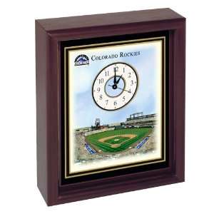  Colorado Rockies Coors Field Stadium Colorprint Desk Clock 