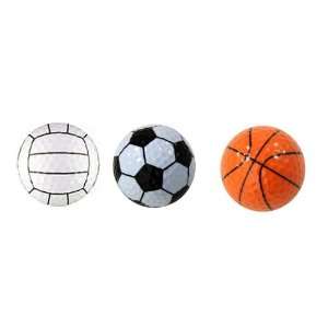   Soccer, Basketballl, Volleyball)   3 balls in a box