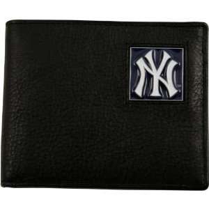  New York Yankees Black Bi fold Leather Executive Wallet 