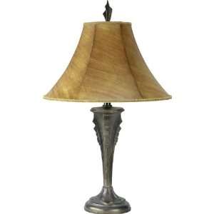  Table Lamp with Faux Leather Shade   Gotham Series
