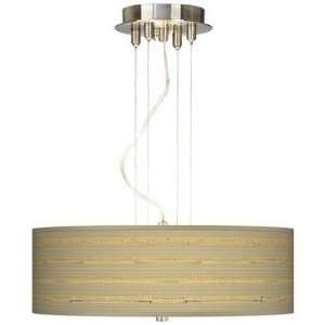  Woven Reed 20 Wide Three Light Pendant Chandelier: Home 
