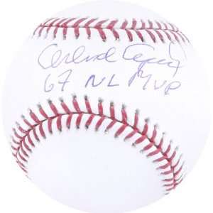 Orlando Cepeda Autographed Baseball  Details 67 NL MVP Inscription