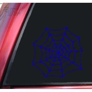 Spider Web Vinyl Decal Sticker   Blue