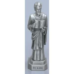  St. Luke   3 1/2 Pewter Statue with Prayer Card (JC 3035 