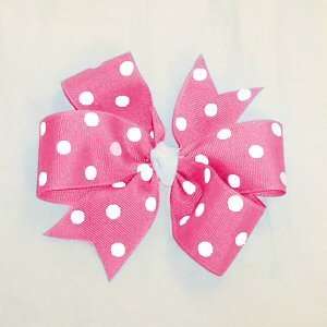  Candy Pink Polka Dot Hairbow: Toys & Games
