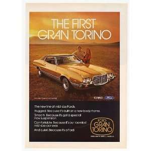  1972 Ford First Gran Torino 2 Door Hardtop Print Ad: Home 