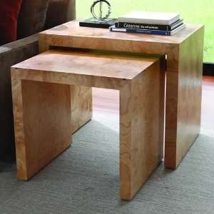 Olive Ash Burl Nesting Tables   Set of 2:  Home & Kitchen