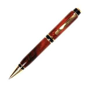    Cigar Twist Pen   24kt Gold   Redwood Lace Burl: Office Products