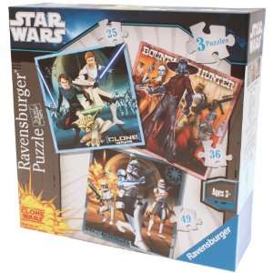Ravensburger Clone Wars 3 in a Box Puzzles  Toys & Games  