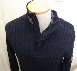 NEW NAUTICA Jeans Co Mens Sweater M Medium NWT Cotton Black & Grey 